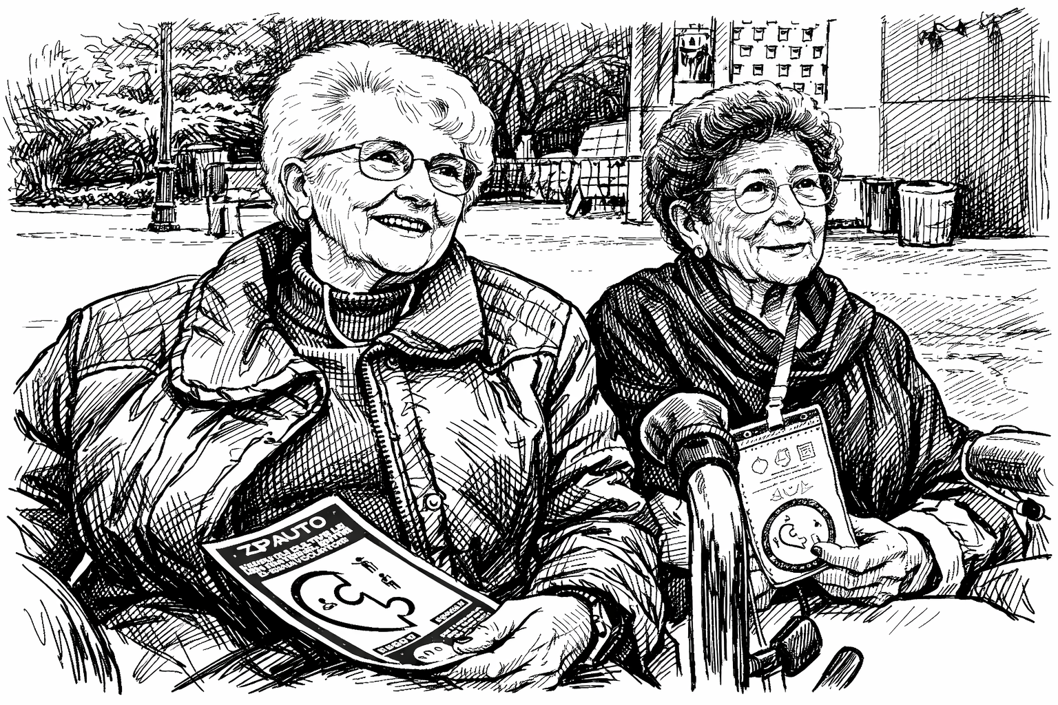 a thoughtful conversation in the park