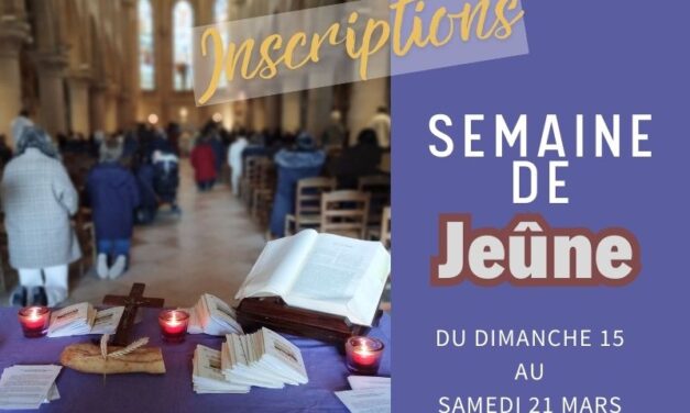 Inscription à la semaine de Jeûne